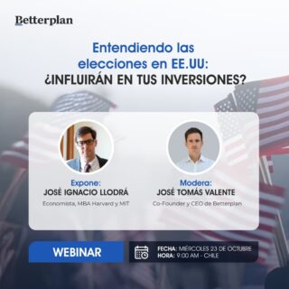 🗳️🇺🇸 En este Webinar, José Tomás Valente junto a José Ignacio Llodrá comentarán acerca de la situación política de Estados Unidos de cara a sus elecciones presidenciales del próximo mes y cómo éstas pueden afectar a tus inversiones.

🙌🏼 No te lo pierdas!! Inscríbete en el link de nuestra Bio.