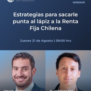 💼 Descubre cómo optimizar tus decisiones en Renta Fija Chilena con estrategias prácticas y el análisis de expertos.

Durante 45 minutos, hablaremos sobre el activo más relevante en las carteras de nuestros clientes y los beneficios de invertir en fondos activos de renta fija para complementar tu portafolio.
 
Al final, podrás participar en un espacio de preguntas en vivo para resolver tus dudas directamente con los especialistas.
 
💬 Comenta “webinar” y te enviamos el link para la inscripción