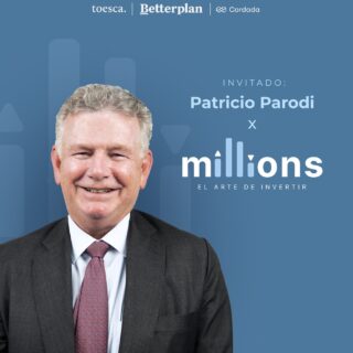 🚨 Próximamente: nuevo capítulo

Millions: El arte de invertir regresa con Patricio Parodi, Presidente de Consorcio, uno de los grupos financieros más importantes de Chile.

Con más de cuatro décadas de experiencia, ha sido protagonista en el desarrollo del mercado de capitales y en la consolidación de una de las compañías líderes en seguros, ahorro e inversiones del país.

🎙️ Junto a Matías del Río y José Tomás Valente, comparte su visión sobre el liderazgo, la importancia de pensar en el largo plazo y las lecciones que dejaron las grandes crisis financieras.

🔔 Activa recordatorios y mantente atento al estreno.

Con el apoyo de Toesca, Betterplan y Cordada.