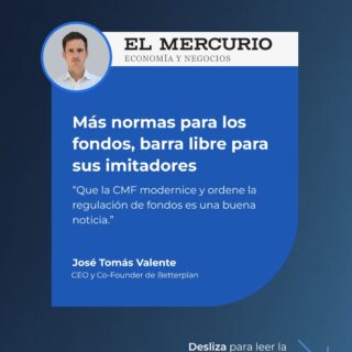 📌 La regulación avanza, pero el riesgo no está donde muchos miran.
 
Mientras la CMF eleva los estándares para las gestoras reguladas, crece un espacio gris donde surgen productos que parecen fondos… pero no cumplen las mismas exigencias. Y para un inversionista no especializado, esa diferencia es casi invisible.
 
La nueva columna de José Tomás Valente en El Mercurio aborda este dilema:
más transparencia para quienes hacen las cosas bien, pero también la urgencia de supervisar a quienes imitan el lenguaje de la industria sin asumir sus obligaciones.
 
En un mercado que innova rápido, proteger al inversionista requiere mirar dónde está el riesgo real.
 
👉 Desliza para leer la columna completa.