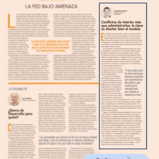 En una columna publicada por Diario Financiero, Joaquín Rhodius, nuestro cofundador y CCO, profundiza en un tema clave para la industria financiera: los conflictos de interés y por qué el verdadero problema no es solo administrarlos, sino diseñar bien el modelo desde el origen.

El análisis aborda cómo ciertos incentivos mal alineados pueden terminar perjudicando a los inversionistas y por qué la independencia real se juega en una pregunta simple pero decisiva: ¿quién te paga?

Más allá de los retornos, el foco está en la estructura, la transparencia y la integridad como resguardo del patrimonio en el largo plazo.

👉 Desliza para leer la columna completa.