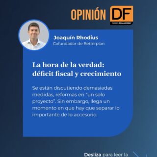 Déficit fiscal y crecimiento: dos variables clave para el futuro económico de Chile.

En una columna publicada en Diario Financiero, Joaquín Rhodius plantea que ordenar las cuentas públicas no es solo disciplina fiscal: también es una condición para recuperar inversión, empleo y crecimiento.

Cuando un país deja de crecer, se estancan los salarios, disminuyen las oportunidades y se deteriora la calidad de vida.

📌 La prioridad no es hacer más reformas al mismo tiempo, sino enfocarse en lo esencial.

Comparte esto con alguien interesado en economía y futuro de Chile.